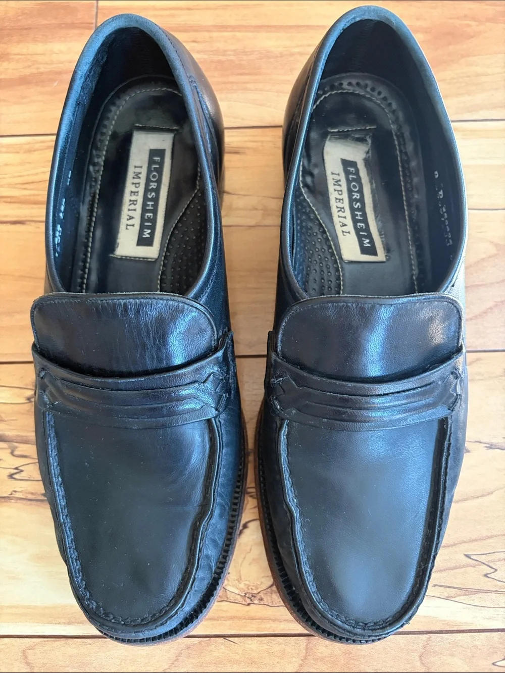 Florsheim Imperial Classic Black Leather Loafer Dress Shoe Mens 8D
